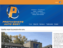 Tablet Screenshot of profinishers.com